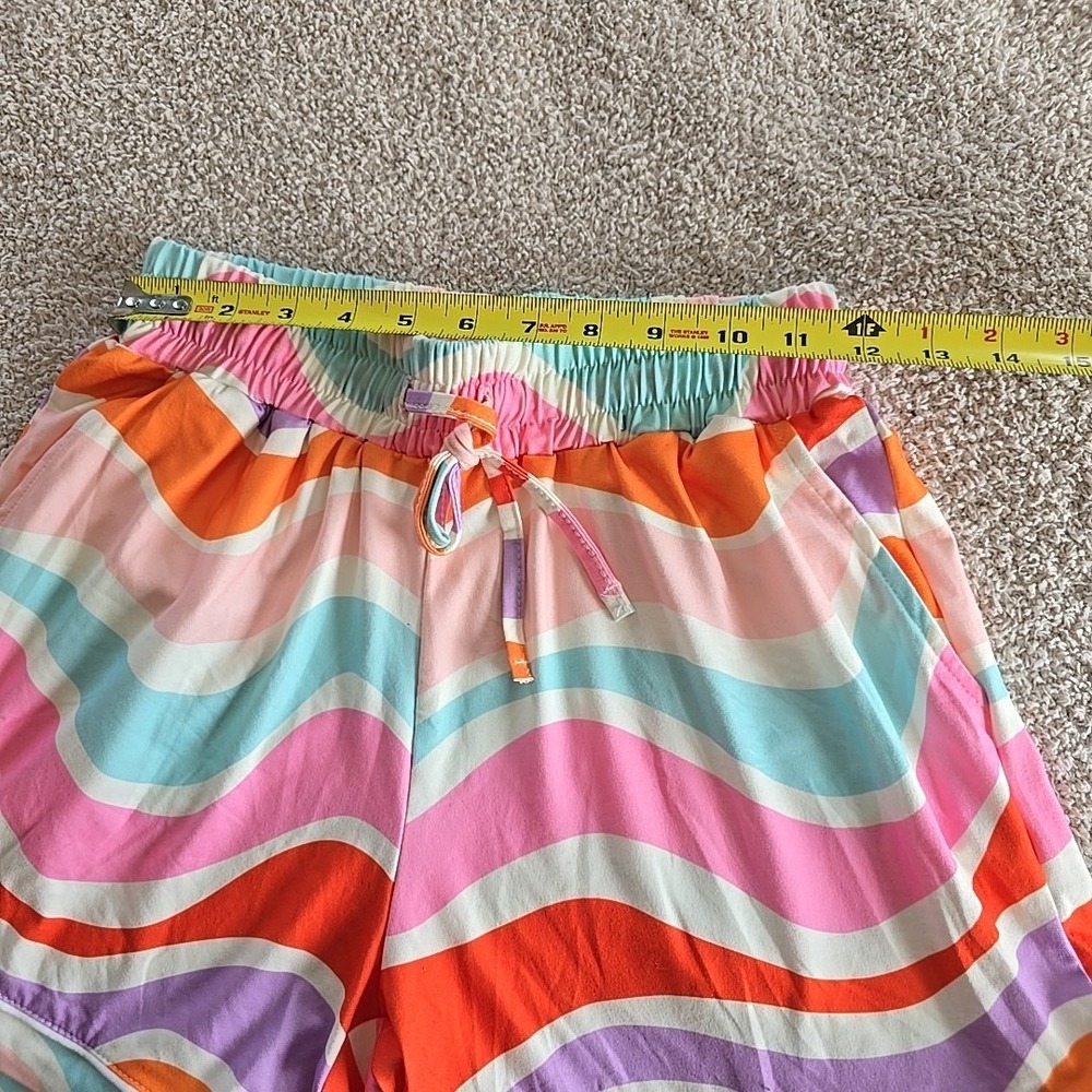 Katydid Multicolor Abstract Wave Pajama PJ Set Shorts/top‎ Size S NWT - Picture 12 of 16